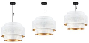 Závesné svietidlo Asti, 1x biele PVC tienidlo, (fi 45cm), g, b