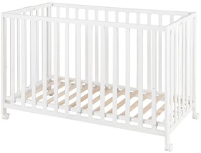 roba Detská skladacia postieľka, 60 x 120 cm (biela) (100340863)