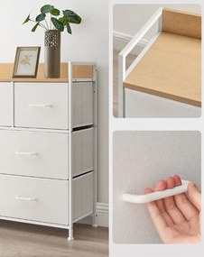 Komoda so zásuvkovými boxami FLEXIRO 98x85 cm, krémová