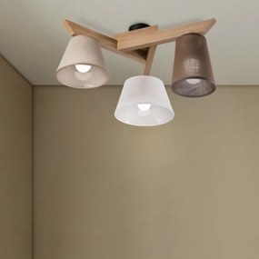 Brilagi - LED  Prisadený luster ANTHONY 3xE14/40W/230V dub