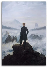 Gario Obraz na plátne Pútnik nad morom hmly - Caspar David Friedrich, reprodukcia Rozmery: 70 x 100 cm