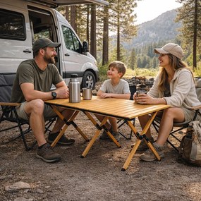 MultiGarden Turistický skladací stôl 120x60 cm s taškou MultiGarden