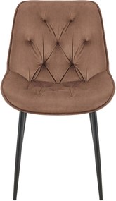 Jedálenská stolička Wallace - zamat - Hnedá