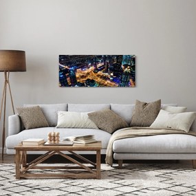 Obraz nočného mesta (120x50 cm)