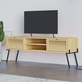 TV stolík v dekore duba v prírodnej farbe 140x51 cm Ecrin – Marckeric