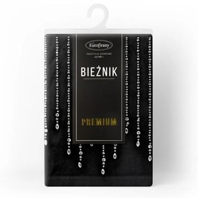 Dekorstudio Behúň na stôl ROYAL 3 z lesklého zamatu s kamienkami v čiernej farbe Rozmer behúňa (šírka x dĺžka): 35x220cm