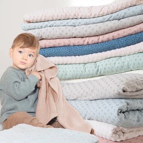 Béžová bavlnená pletená detská deka 80x80 cm Frosty Almond – Roba