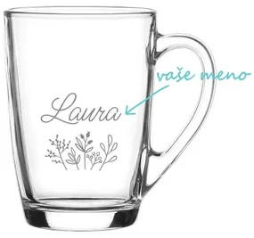 Personalizovaný hrnček s rastlinkami a menom 300 ml
