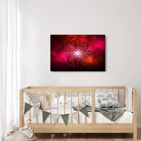 Obraz červené abstrakcie (90x60 cm)