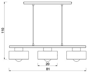 Luster na lanku MARTI 3xE27/15W/230V biela/chróm
