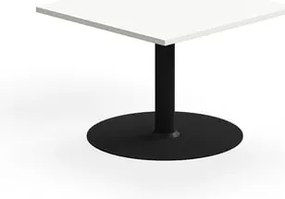 Konferenčný stolík ALVA, 700x700x500 mm, HPL, čierna/biela