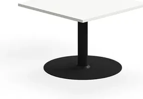 Konferenčný stolík ALVA, 700x700x500 mm, HPL, čierna/biela