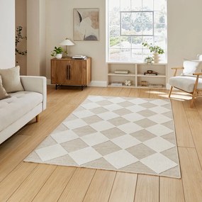 Bielo-béžový prateľný koberec 160x230 cm Lyna Beige&amp;White – Think Rugs
