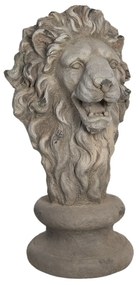 Dekoračné busta leva v antik štýle Gwenaelle - 34 * 35 * 67 cm