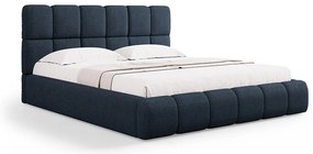 Micadoni Bellis moderná posteľ - Tmavomodrá, Bouclé, 200 cm