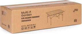 Turistický skladací stôl 95x55 cm kempingový stôl s taškou čierny MultiGarden