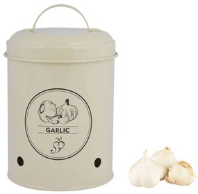 Kovová nádoba na cesnak Vintage, 17,5x11,5 cm