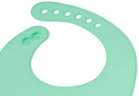 KIK KX6308_4 Silikonový bryndák s kapsou - zelený