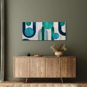 Obraz - Čiary a kruhové tvary (120x50 cm)