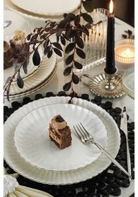 Jedálenská súprava 27 ks biela/strieborná/porcelán