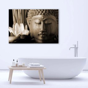 Gario Obraz na plátne Budha hlava s ľaliou Rozmery: 60 x 40 cm