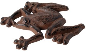 Záhradná liatinová figúrka Froggo, sada 2ks, 1,5x14,5 cm, hnedá