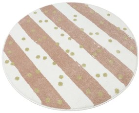 Koberec LIMA M044A krémový / ružový / zlatý kruh