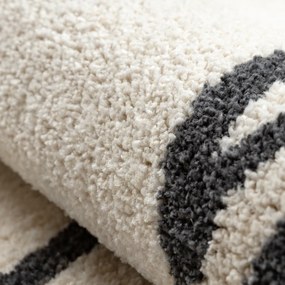 Dywany Łuszczów, Kusový koberec Fusion 8297 cream/dark grey, 160x220, biela, kancelária