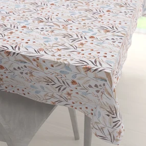 Biante Dekoračný obdĺžnikový obrus Leona LN-163 Jesenné vetvičky na bielom 100x140 cm