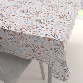 Biante Dekoračný obdĺžnikový obrus Leona LN-163 Jesenné vetvičky na bielom 130x220 cm