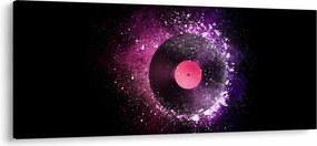 Obraz - Vinylová doska v ružovo-fialových (120x50 cm)