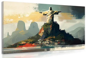 Obraz socha Ježiša v Rio de Janeiro