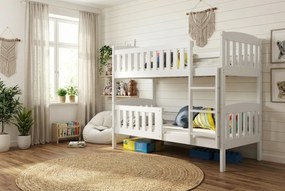 Poschodová posteľ KUBO 200x90 biela (bez zásuvky)