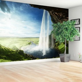 Fototapeta Vliesová Islandský vodopád 250x104 cm