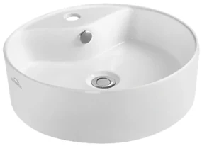 Invena Granada, okrúhle umývadlo na dosku 470x470x155 mm, biela, INV-CE-45-001-W