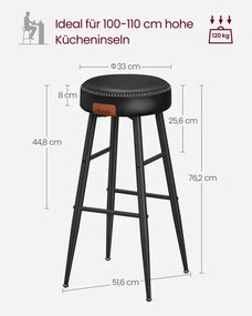 Set štyroch barových stoličiek EKHO LBC290B01