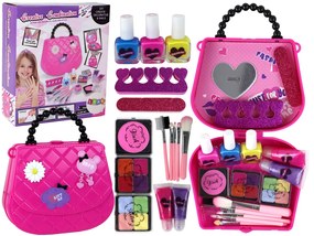 Lean Toys Veľká súprava kabelky s detským make-up setom