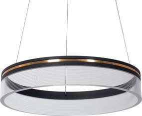 Toolight Toolight, LED závesné svietidlo 40cm APP1191-CP, čierna-zlatá, OSW-40022