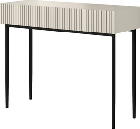 Toaletný stolík Nicole 100 cm so zásuvkami - kašmír / čierne nohy