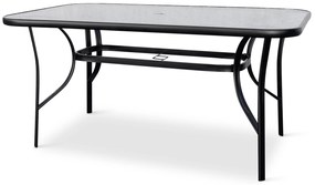Záhradný jedálenský set Porto 150 cm + 4x kovová stolička Ramada
