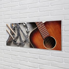 Obraz plexi Gitara mikrofón tyčinky 120x60 cm