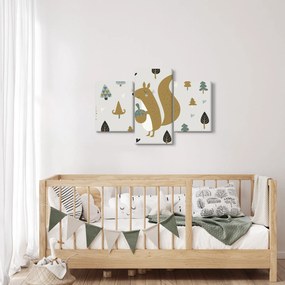 Obraz - Veverička s orieškom (90x60 cm)