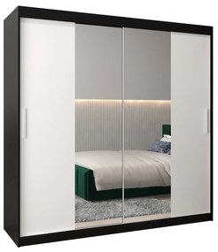 Šatníková skriňa 200 cm Toki 1 (Čierna matná + Biela matná). Akcia -60%. Vlastná spoľahlivá doprava až k Vám domov. 1064933