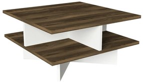 Kávový stolík Hampton White a Walnut