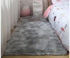 TZ Sivý obdĺžnikový shaggy koberec Ombre Rozmer: 160x220