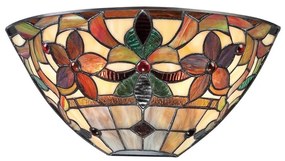 Quoizel QZ-KAMI-WU - nástenné svietidlo Tiffany KAMI, 2× E14, 60 W, 230 V