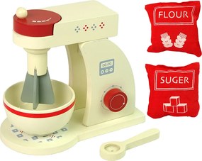 LEAN Toys Drevený kuchynský robot mixér s príslušenstvom pre deti