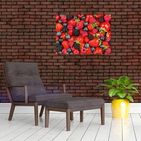 Sklenený obraz - Ovocná nálož (70x50 cm)