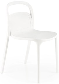 Biela plastová stolička K490