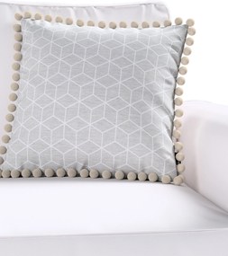 Viera s brmbolcami farba produktu sivá látka zapletaná, vzorované